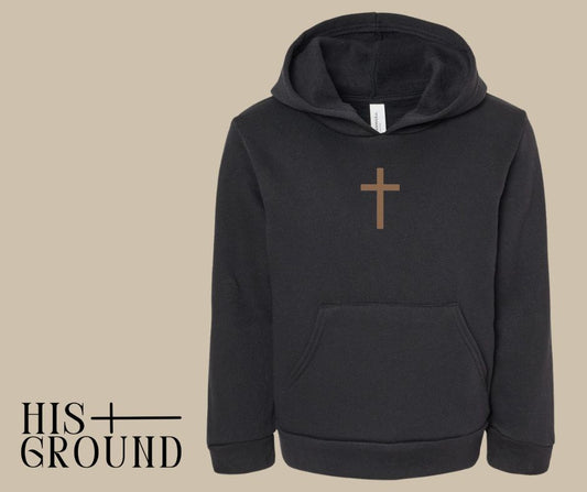 Black Cross Hoodie - Adult